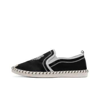 Bull charm Men's Casual Shoes Men Low Top Black/White