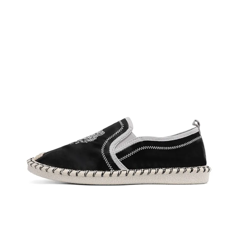 Bull charm Men's Casual Shoes Men Low Top Black/White-0
