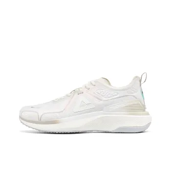 PEAK Tai Chi 4.0 PLUS Cushioning Slip Resistant Low Top Casual Running Shoes Men's Canvas White