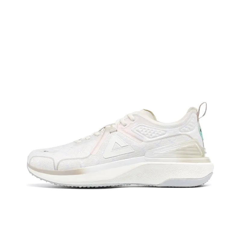 PEAK Tai Chi 4.0 PLUS Cushioning Slip Resistant Low Top Casual Running Shoes Men's Canvas White-0