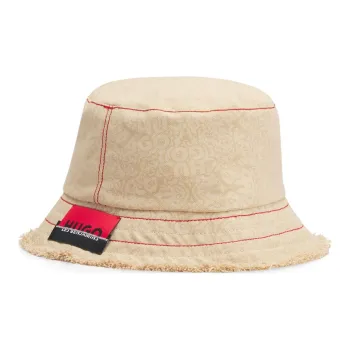 HUGO BOSS Cotton Bucket Hats Unisex Copper Brown