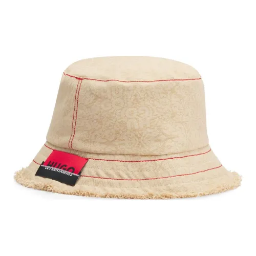HUGO BOSS Cotton Bucket Hats Unisex Copper Brown