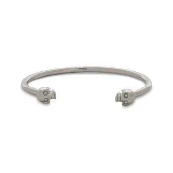 Alexander McQueen Thin Twin Skull Bracelet