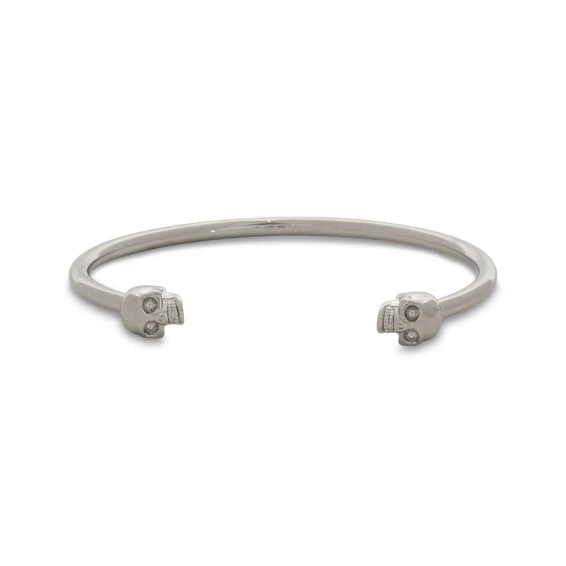 Alexander McQueen Thin Twin Skull Bracelet-0