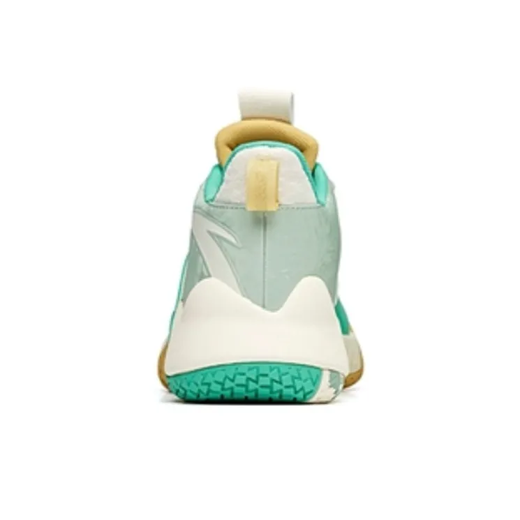 Anta Cement Busters KT Cushioning Anti Slip And Wear Resistant Low Top Basketball Shoes Men's Green White Yellow-3