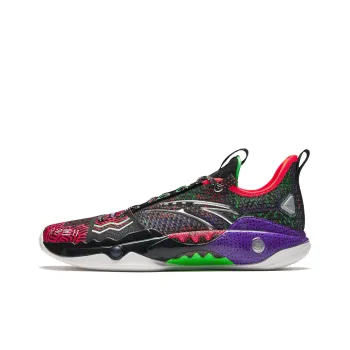 Anta Frenzy 5 Pro Cushioning Wear Resistant Low Top Basketball Shoes Men's Black Multicolor