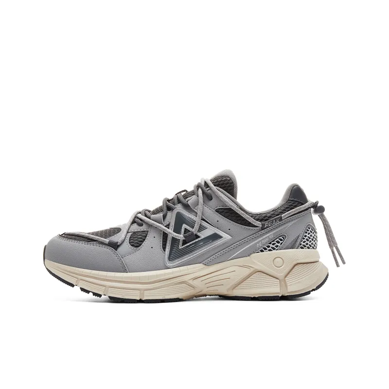 PEAK OG 7000 Cushioning Slip Resistant Abrasion Resistant Breathable Low Top Running Shoes Men's Silver Gray Dark Gray-0