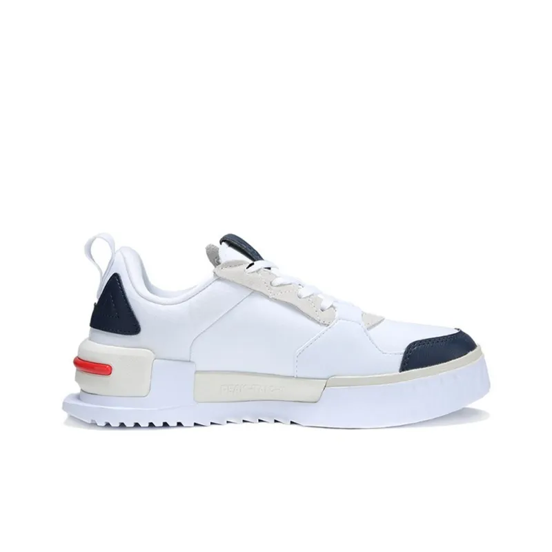 PEAK State Pole Low Top Skateboard Shoes Women's White Blue-1