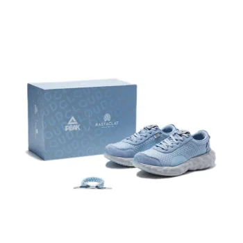 Rastaclat x PEAK State Pole Cloud R1 Small Lion Running Shoes Men's Light Gray Blue