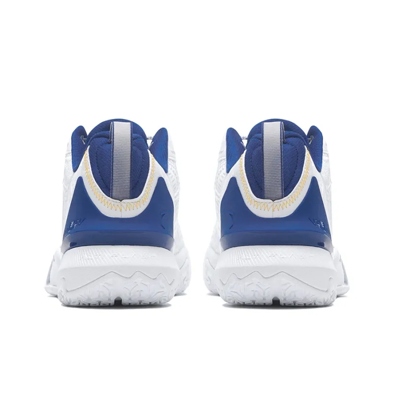 Anta The Dagger 5 Cushioning, Wear Resistant Low Top Performance Basketball Shoes Men's White Blue-3