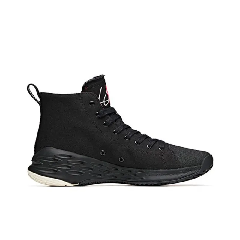Anta Thompson KT Basketball KT4 Lovs Cushioned Slip Resistant Abrasion Resistant High Top Basketball Shoes Black-1