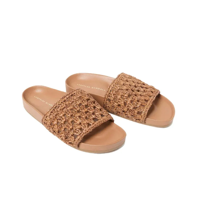 Loeffler Randall Slide Slippers Women's Brown-3