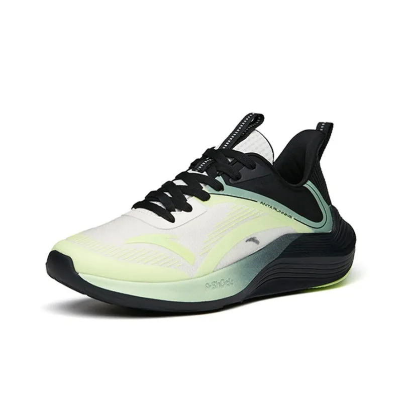 Anta DuCi1 Anti Slip And Wear Resistant Breathable Low Top Sprint Running Shoes Men's White Green Black-2