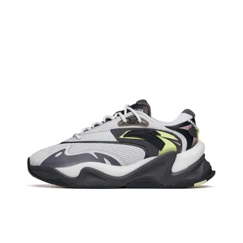 Anta Pulse Life Collection Cushioning, Slip Resistant, And Abrasion Resistant Low Top Chunky Sneakers Men's Gray