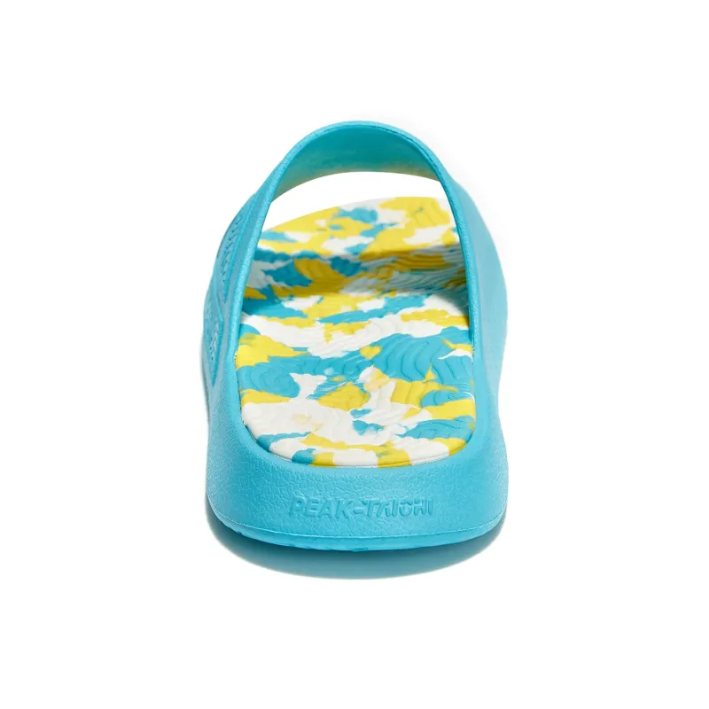 PEAK State Pole Guochuang Slippers EVA Totem Graffiti Slip-Resistant Odor-Resistant Slide Slippers Unisex Aurora Blue-5