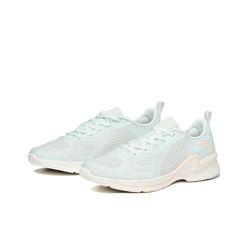 Anta Hydrogen Run II Cushioning Anti Slip Wear Resistant Breathability Low Top Running Shoes Women's Foam Green-1