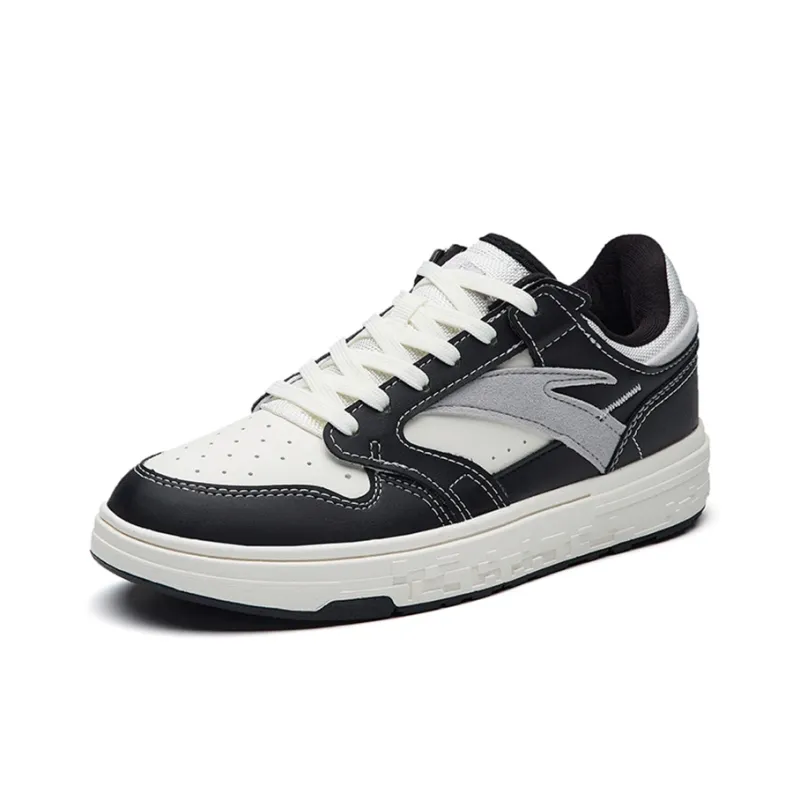 Anta Street Naughty Anti Slip Wear Resistant Low Top Skateboard Shoes Women's Black White Gray-2