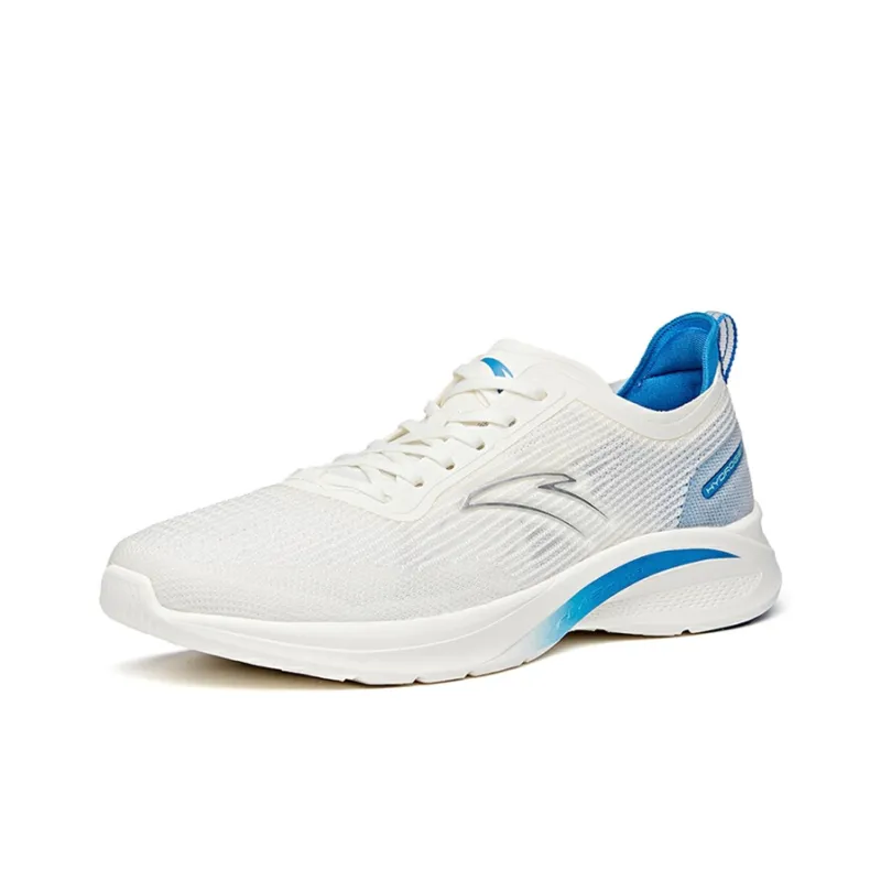Anta Hydrogen Run III Cushioning Anti Slip Wear Resistant Breathability Low Top Running Shoes Men's Ivory White-1