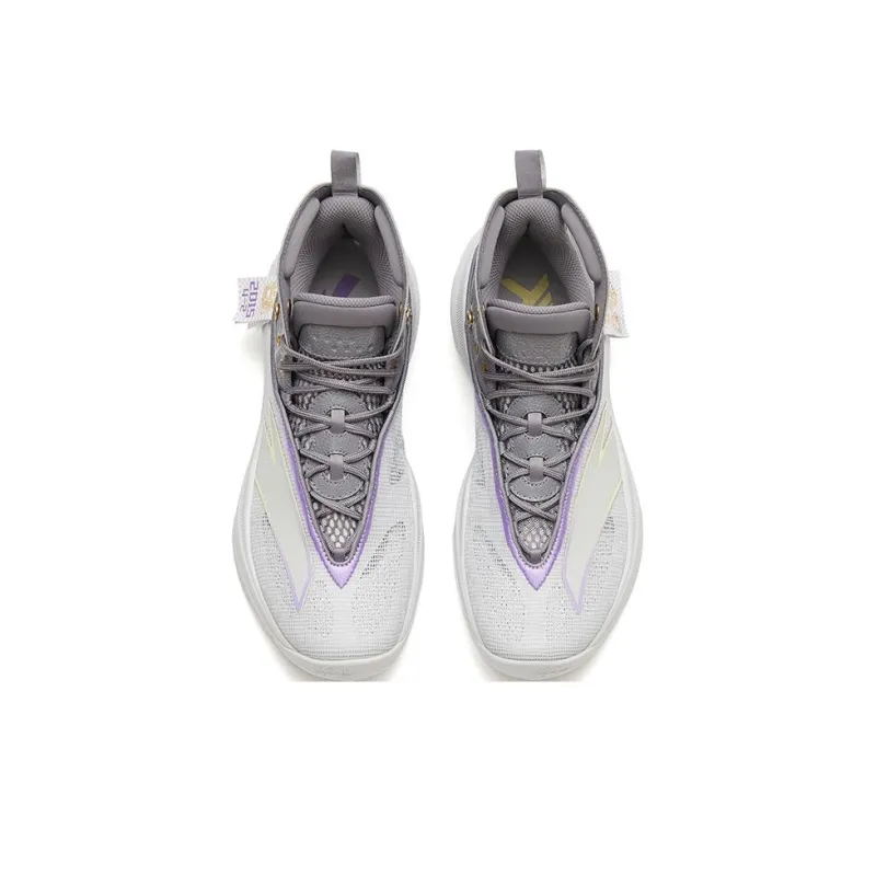 Anta KT8 Starlight Slip Resistant, Abrasion Resistant, Lightweight High Top Basketball Shoes Men's Purple Silver-2