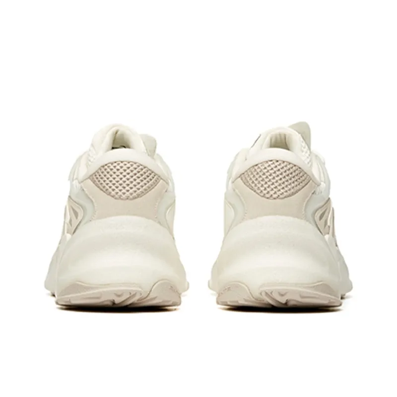 Anta Pulse Anti Slip Wear Resistant Low Top Chunky Sneakers Ivory White-4