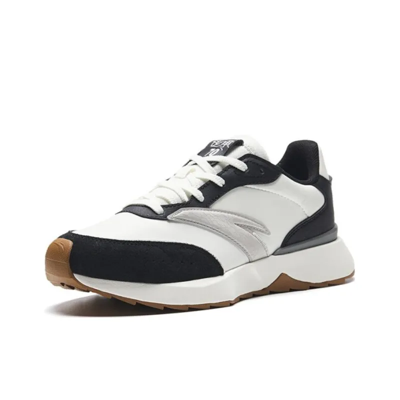 Anta HERITAGE 70 Anti Slip Wear Resistant Low Top Casual Shoes Women's White Black-1