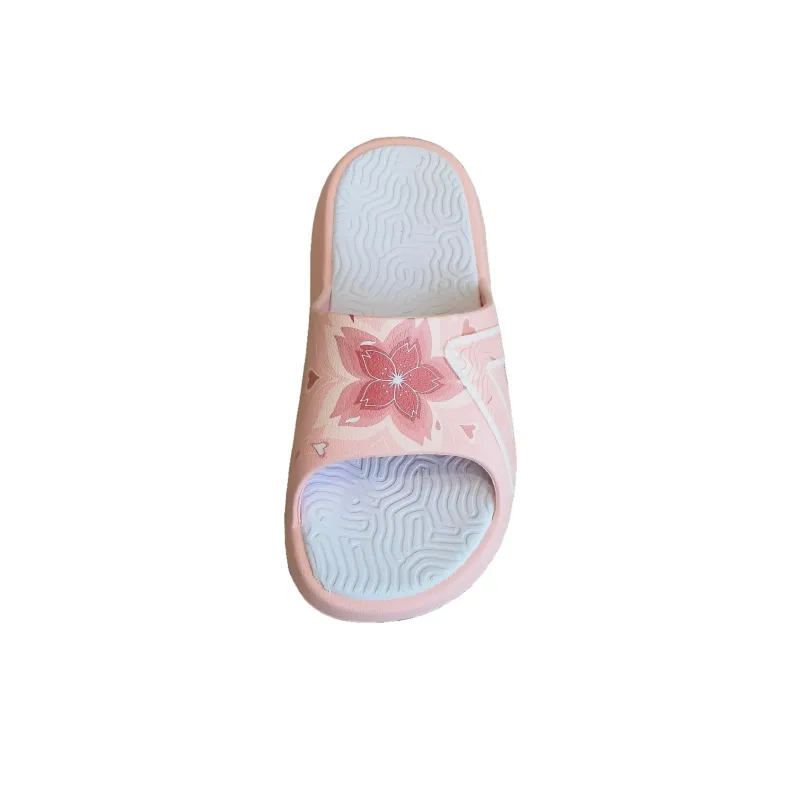 PEAK Statistic Sandals EVA Totem Graffiti Quiet Slide Slippers Women's Cherry Blossom Pink-3