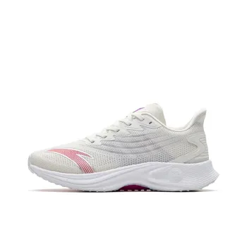 Anta MACH 2.0 Cushioned Anti Slip Wear Resistant Breathable Lightweight Low Top Running Shoes Women's White Purple