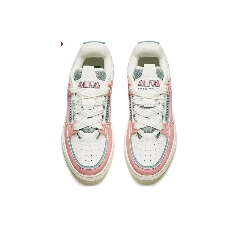 Anta Breathable Low Top Skateboard Shoes Women's Pink-2