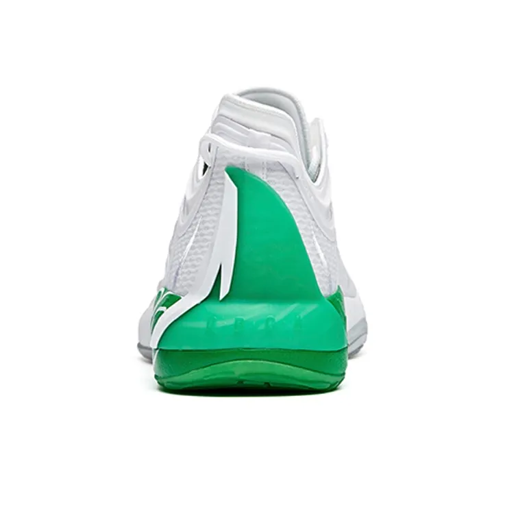 Anta GH1 Low Hayward Abrasion Resistant Breathable Low Top Basketball Shoes Men's White Green-4