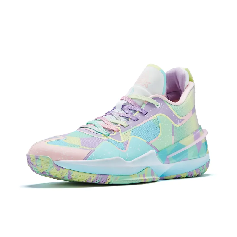 PEAK Flash 3 Paper Plane Abrasion Resistant Breathable Low Top Taichi Basketball Shoes Men's Ocean Blue Purple-2