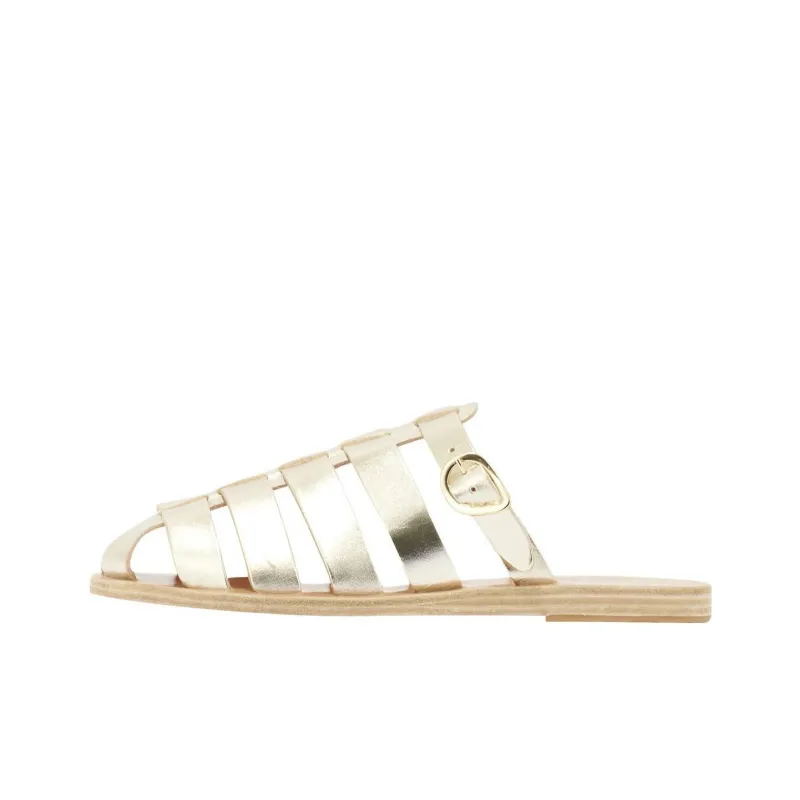 ANCIENT GREEK SANDALS Wrap-toe Slippers Women's Gold-0