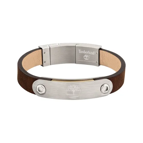 Timberland Stainless Steel Bangles Men's Brown