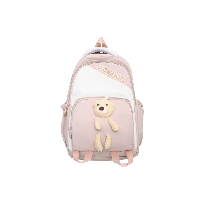 Cwatcun Nylon Backpack Regular Unisex Pink/Blue/Khaki/Fuchsia/Black Green-0