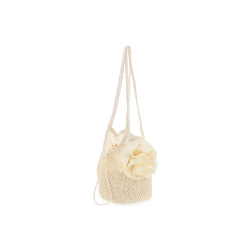MAGDA BUTRYM Crocheted Knitted Fabric Shoulder Bag Medium Size Women's Natural-1