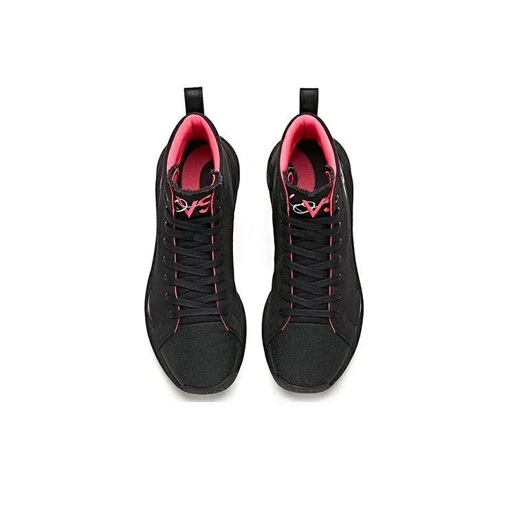 Anta Thompson KT Basketball KT4 Lovs Cushioned Slip Resistant Abrasion Resistant High Top Basketball Shoes Black-3