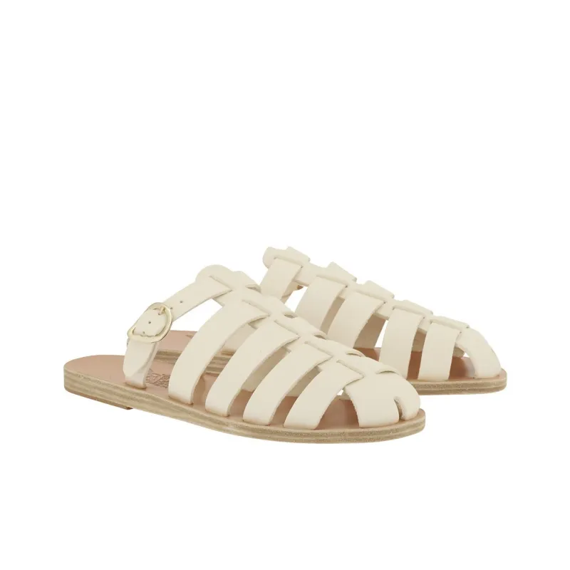 ANCIENT GREEK SANDALS Wrap-toe Slippers Women's White-2