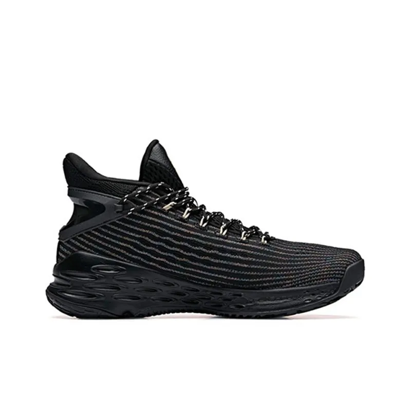 Anta KT4 Thompson Abrasion Resistant Breathable High Top Basketball Shoes Men's Black-1