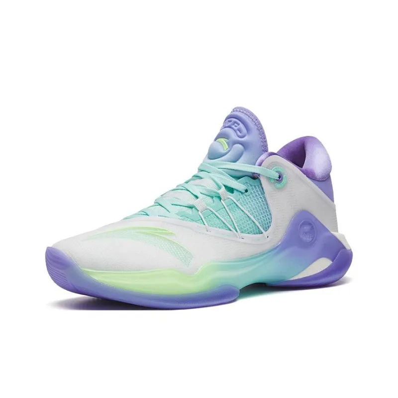 ANTA Skyline 1 Basketball Shoes Men Low Top White/Purple-1