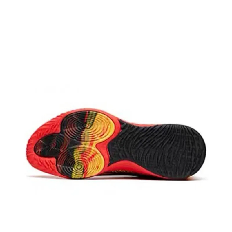 Anta GH1 Low Top Basketball Shoes Men's Red Yellow-5