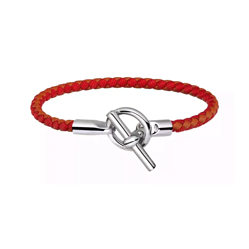 HERMES Glenan H Bangles Women's Red-0