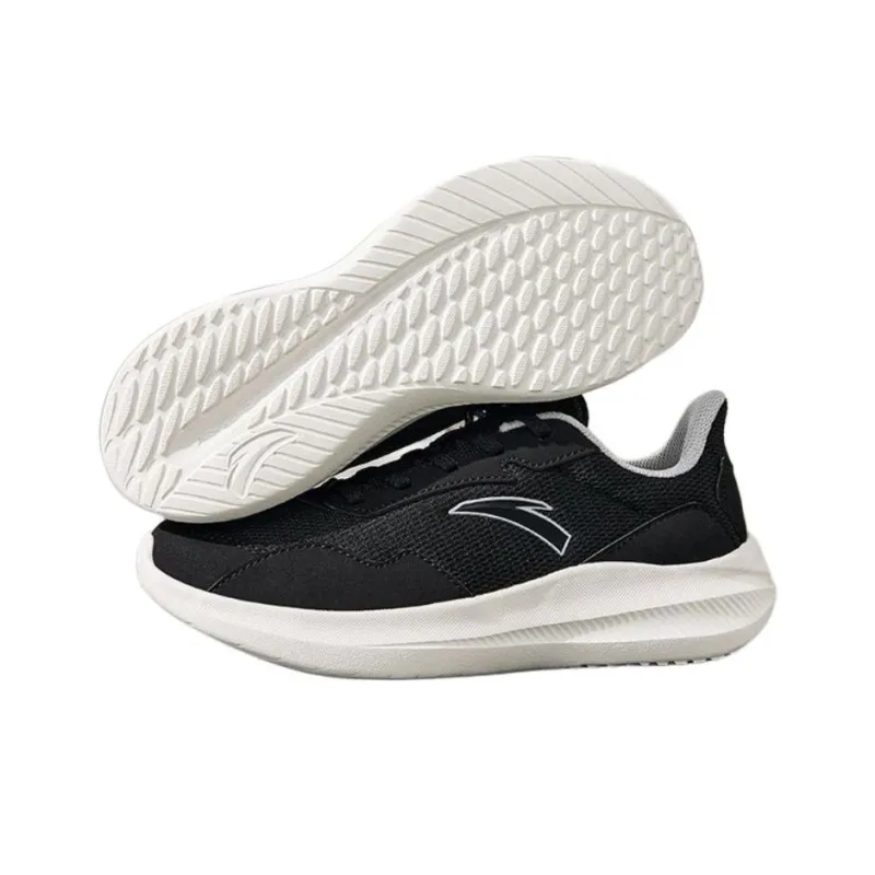 Anta Nebula Cushioning And Breathable Low Top Casual Running Shoes Women's Black-3