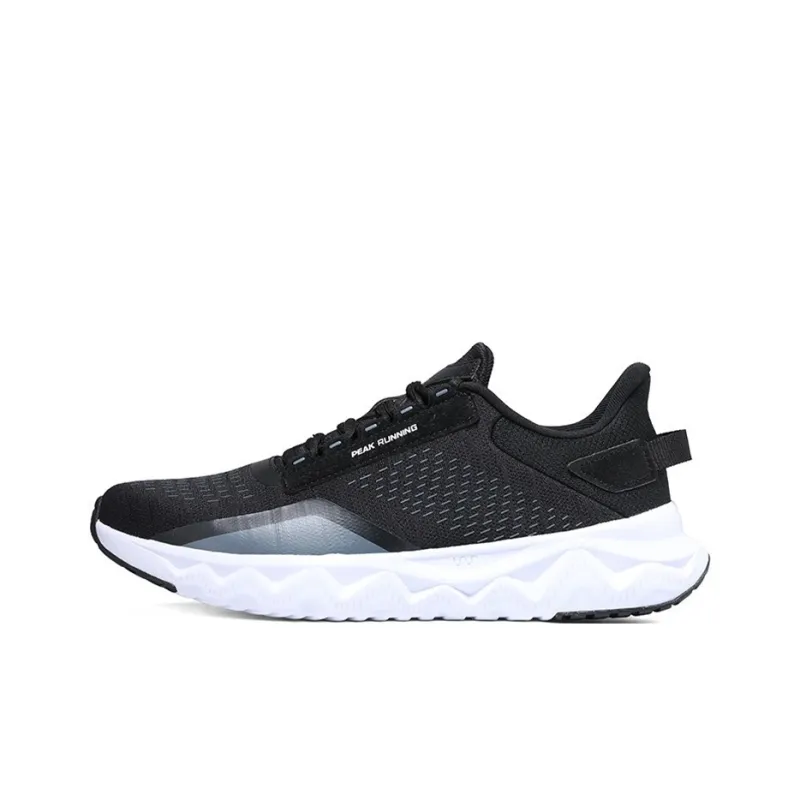 PEAK Qingyi Running Shoes Men Low-Top Black/All White-0