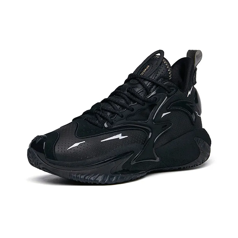 Anta Frenzy 3 Pro Cushioning Anti-Slip And Wear-Resistant Mid-Top Basketball Shoes Black-1