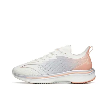 ANTA MACH 1.0 Running Shoes Women's Low Top Ivory White/Light Lavender Gray/Light Rainbow Pink