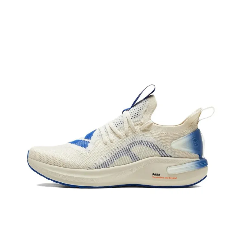 PANDAER x PEAK Engine Taichi 5.0 Cushioning Breathable Wear Resistant Low Top Running Shoes Men's Beige Blue-0