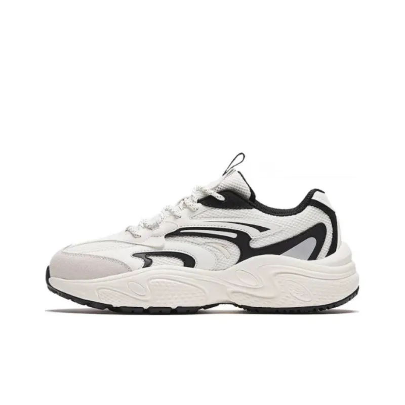 Anta C37 Series Anti Slip Wear Resistant Low Top Casual Shoes Women's White Black-0