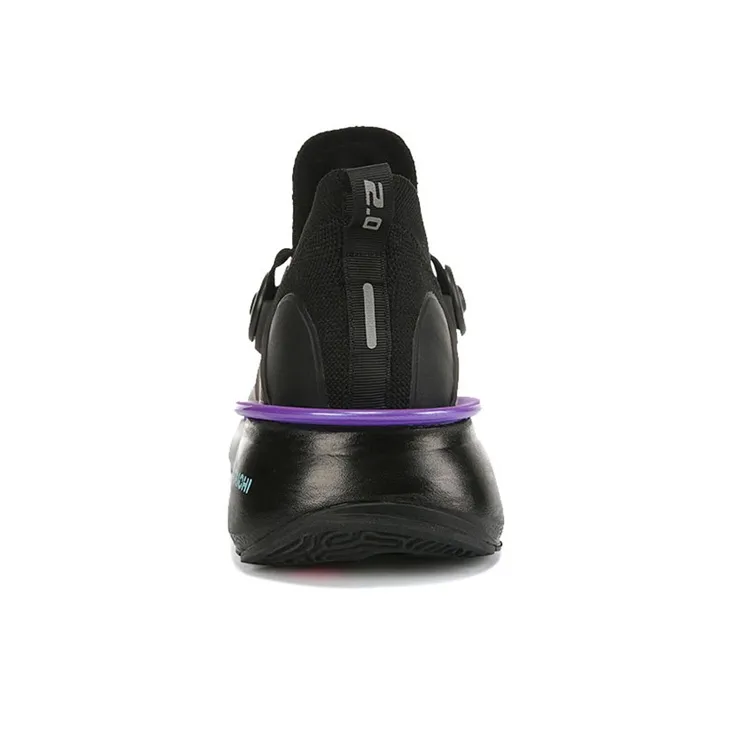 PEAK Tai Ji2.0 Cushioning Collection Cushioning Anti-Slip And Wear-Resistant Low-Top Running Shoes Black Purple-4