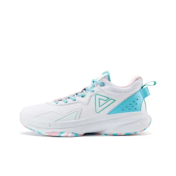 PEAK Magic Bullets Low Top Basketball Shoes Men's Large White Light Blue Sea