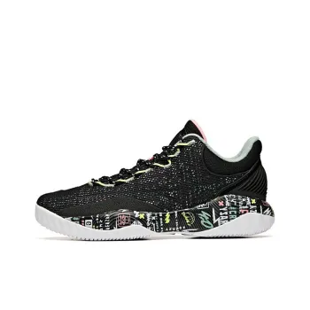 Anta A shock Cushioning Anti Slip Wear Resistant Breathability Low Top Basketball Shoes Men's Black