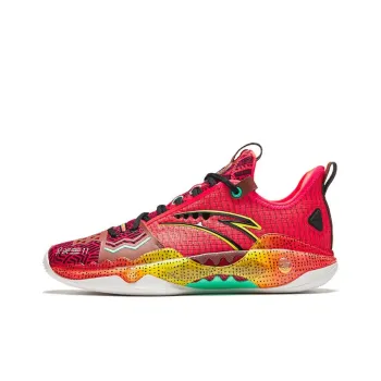 Anta Frenzy 5 Pro  Strength Cushioning Wear Resistant Low Top Basketball Shoes Men's Red
